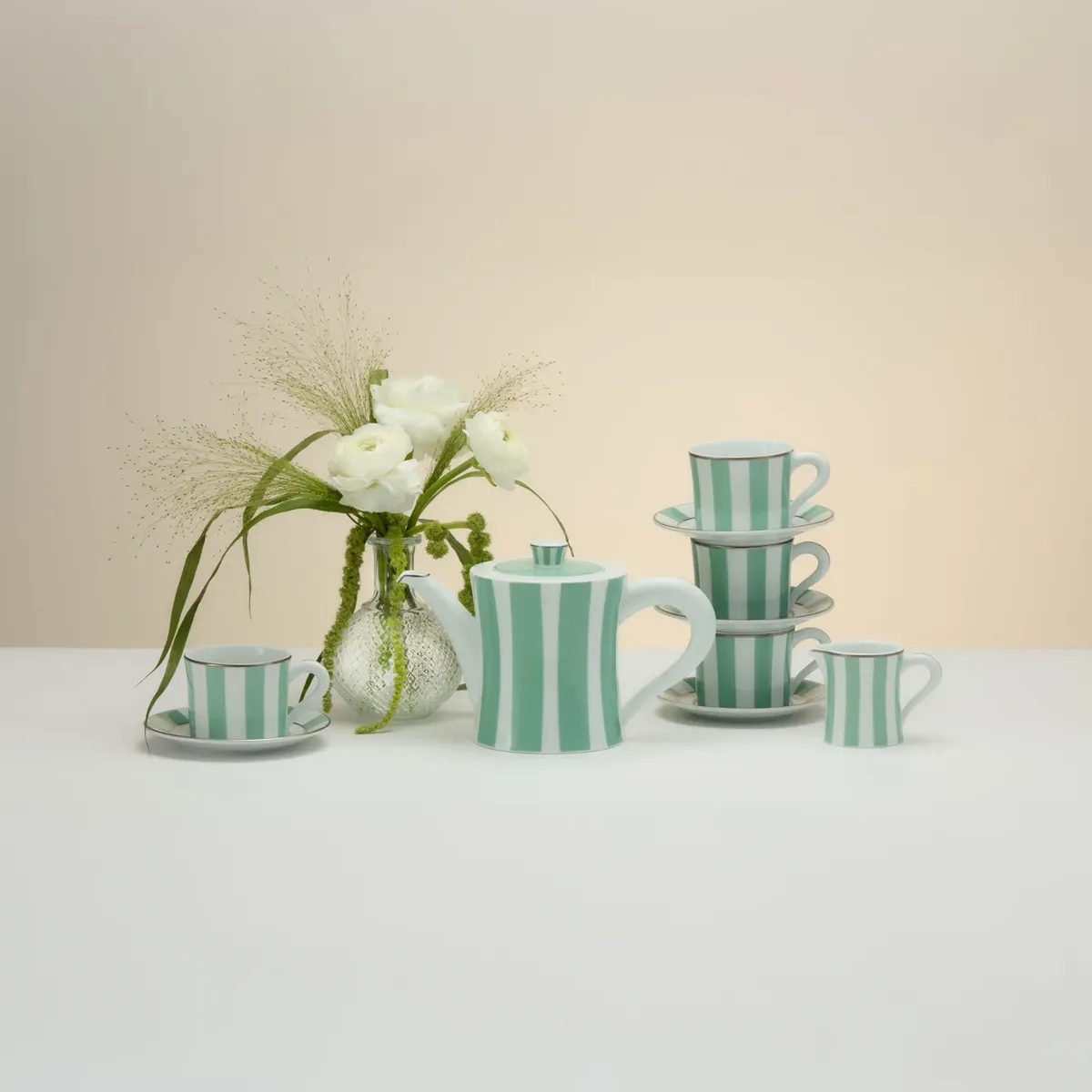 A Claridge’s Afternoon Tea retail display featuring elegantly packaged teas, pastries, and gift items arranged with refined seasonal styling.