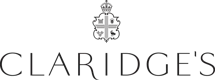 Claridge’s wordmark with crowned crest centered on a light grey background.