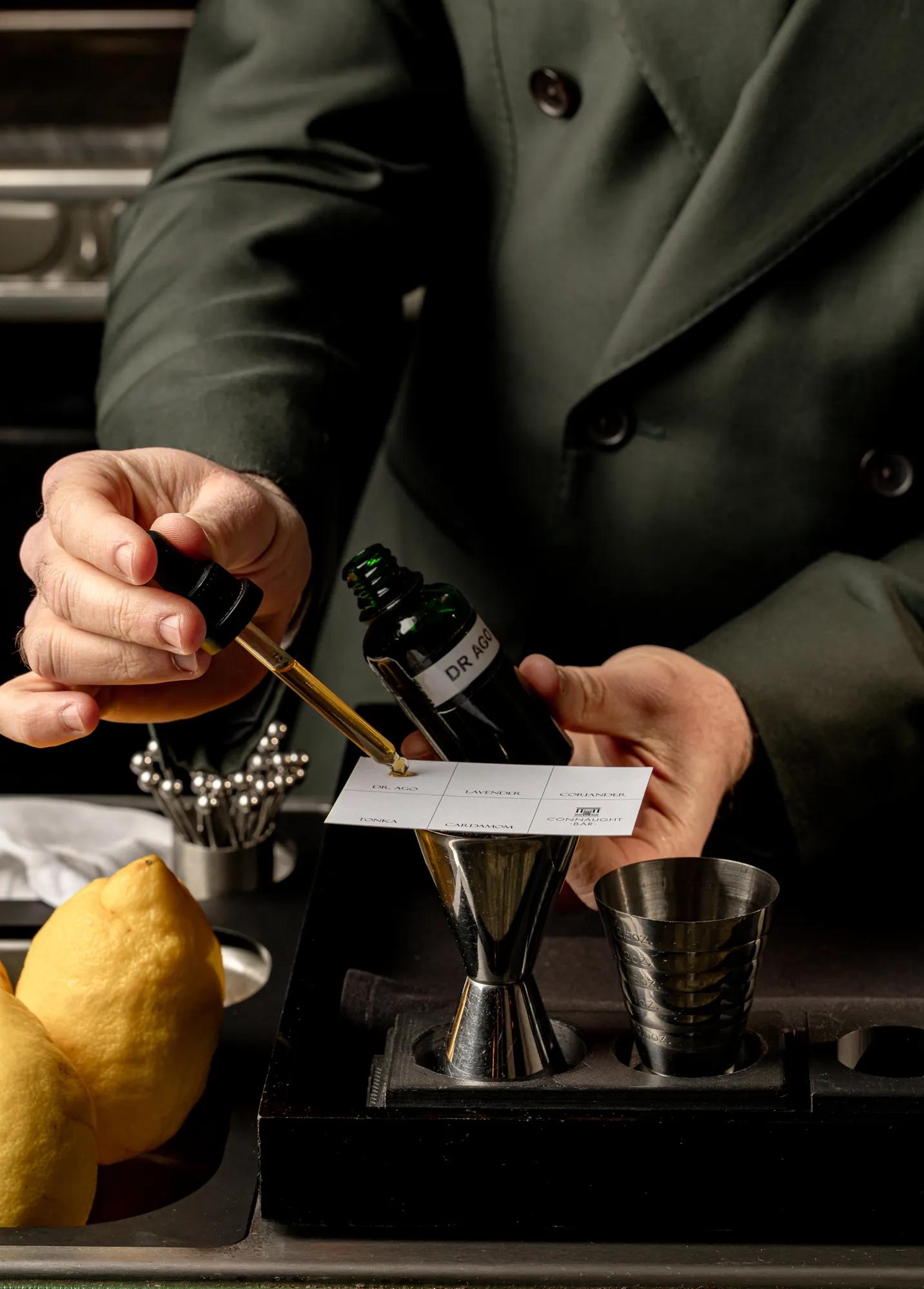 Cocktail making in the process.