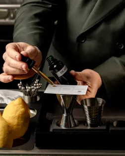 Cocktail making in the process.