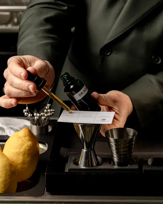 Cocktail making in the process.