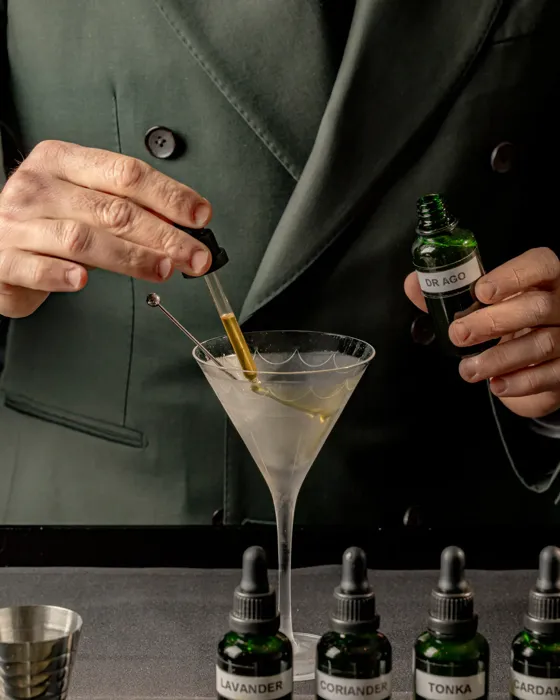 Martini Cocktail in the making.