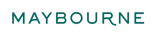 Teal Maybourne wordmark on a dark transparent background.