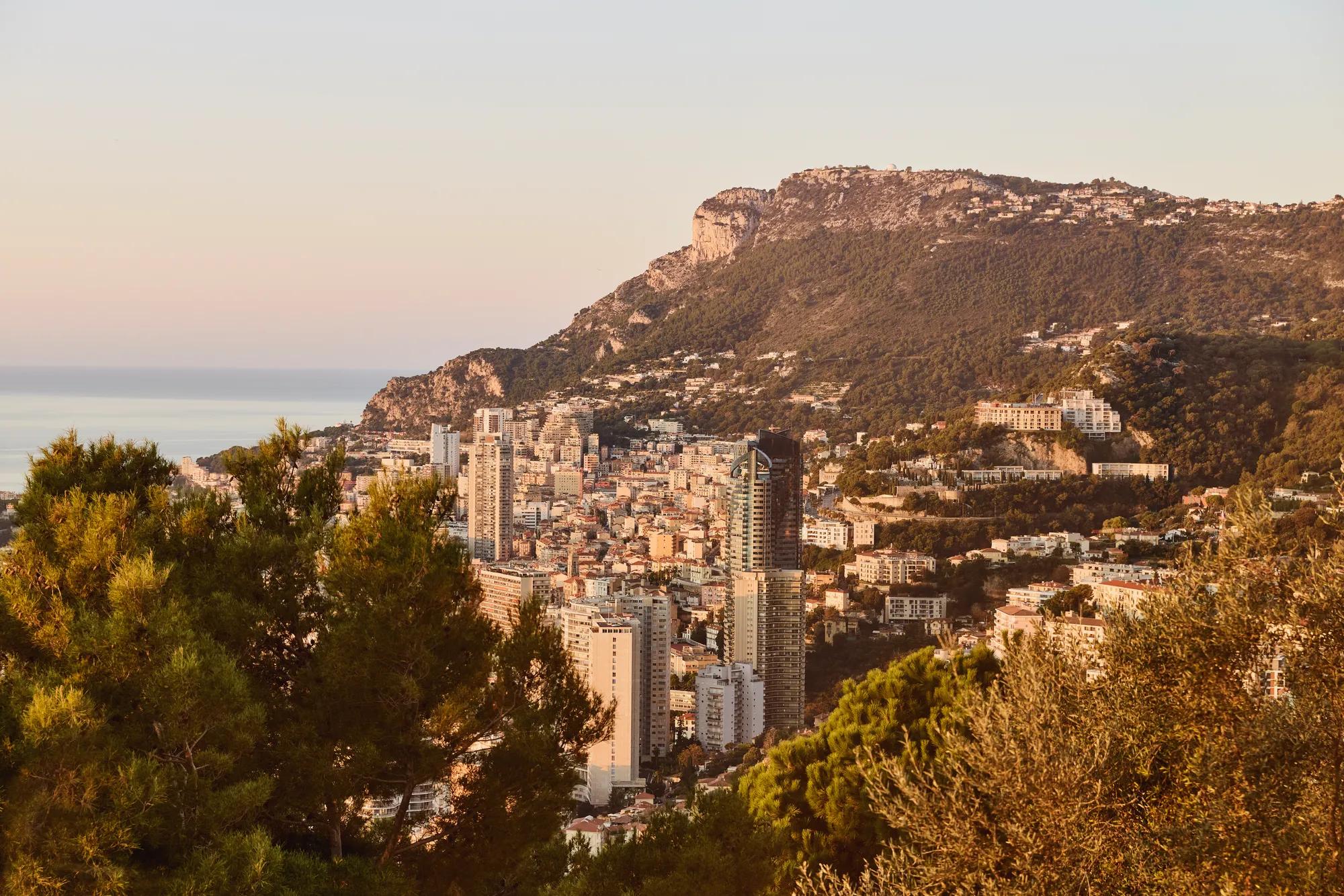 A scenic view overlooking Monaco