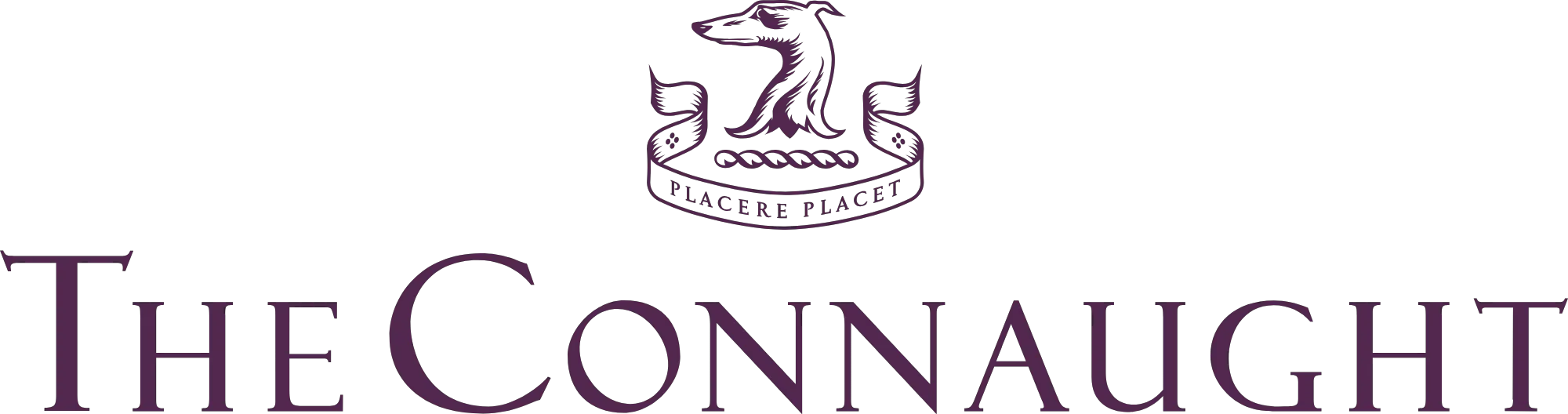 The Connaught logo with a heraldic dog crest above the words ‘The Connaught’ in serif lettering.