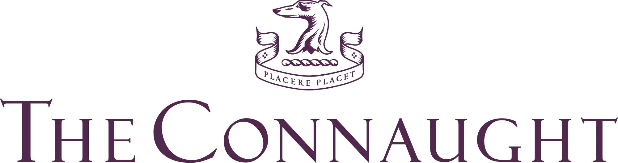 The Connaught logo with a heraldic dog crest above the words ‘The Connaught’ in serif lettering.