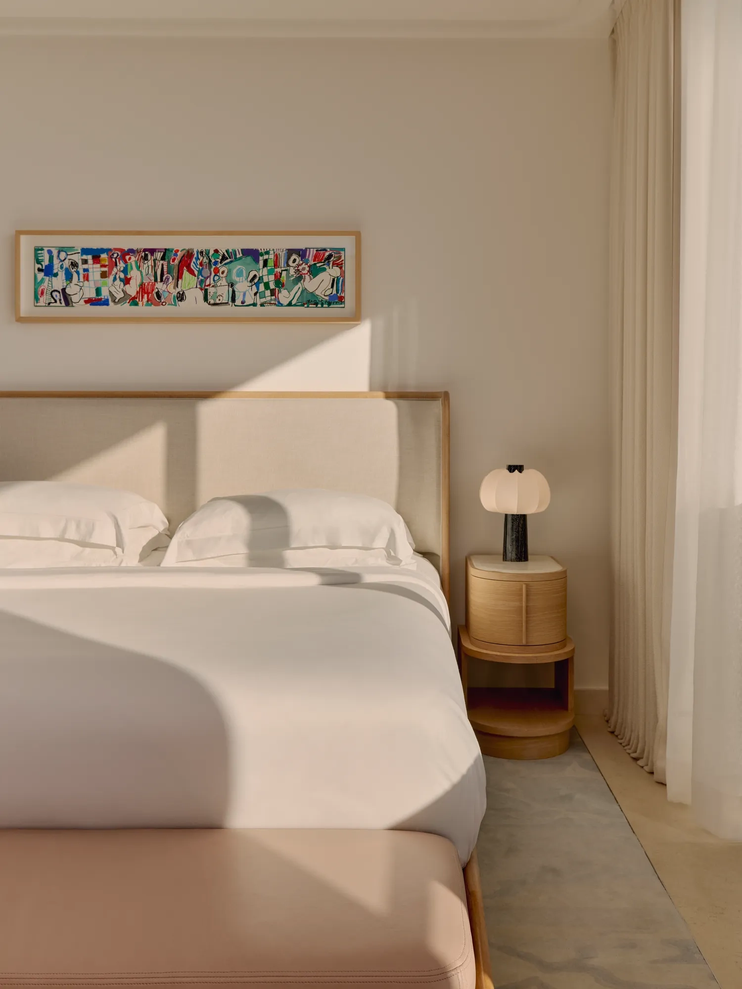 The Infinity Pool Duplex Suite at Maybourne Riviera, featuring elegant contemporary interiors and expansive views over the Mediterranean from its private terrace and pool.