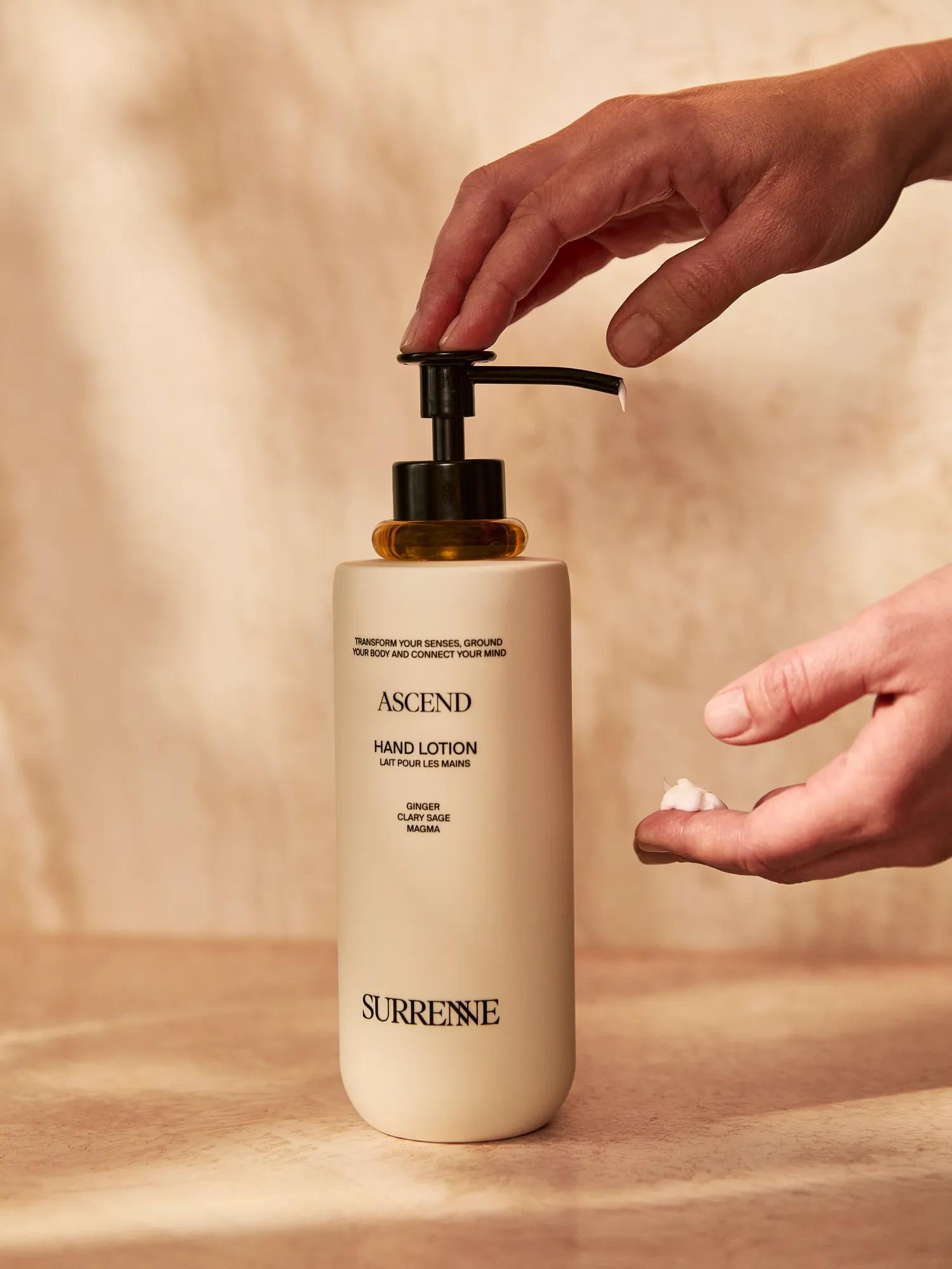 Surrenne Ascend hand lotion bottle 