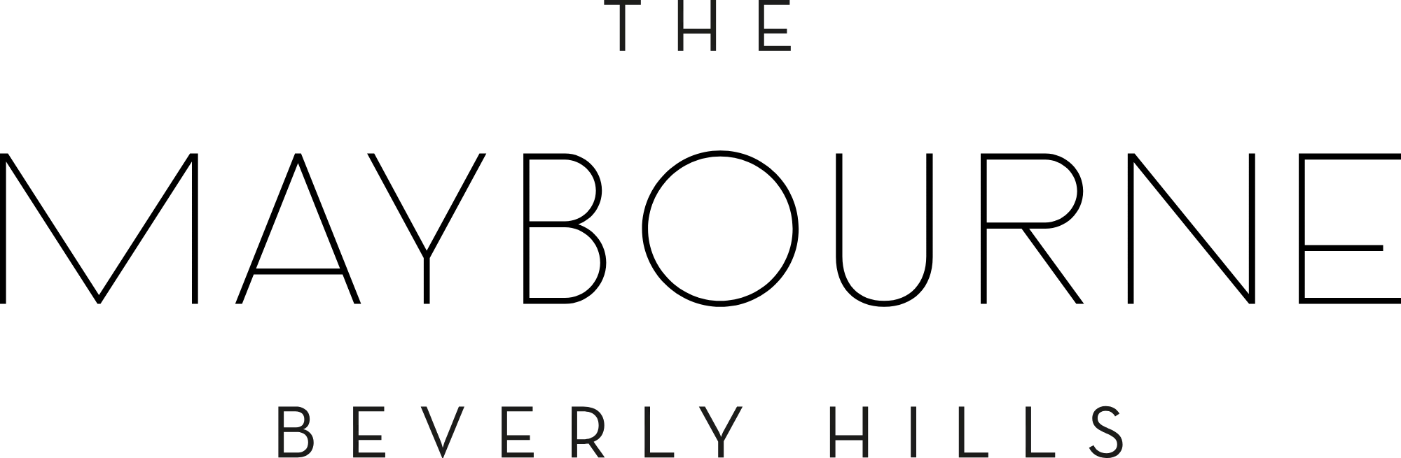 The Maybourne Beverly Hills wordmark logo in black text on a white background.