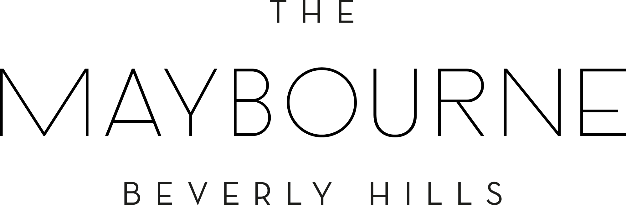 The Maybourne Beverly Hills wordmark logo in black text on a white background.