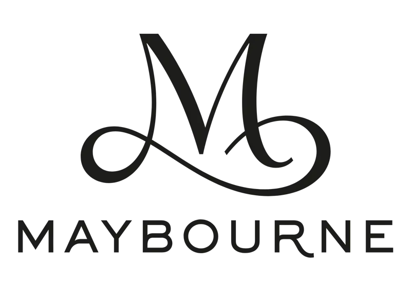 Maybourne monogram “M” above the Maybourne wordmark in black on a white background.