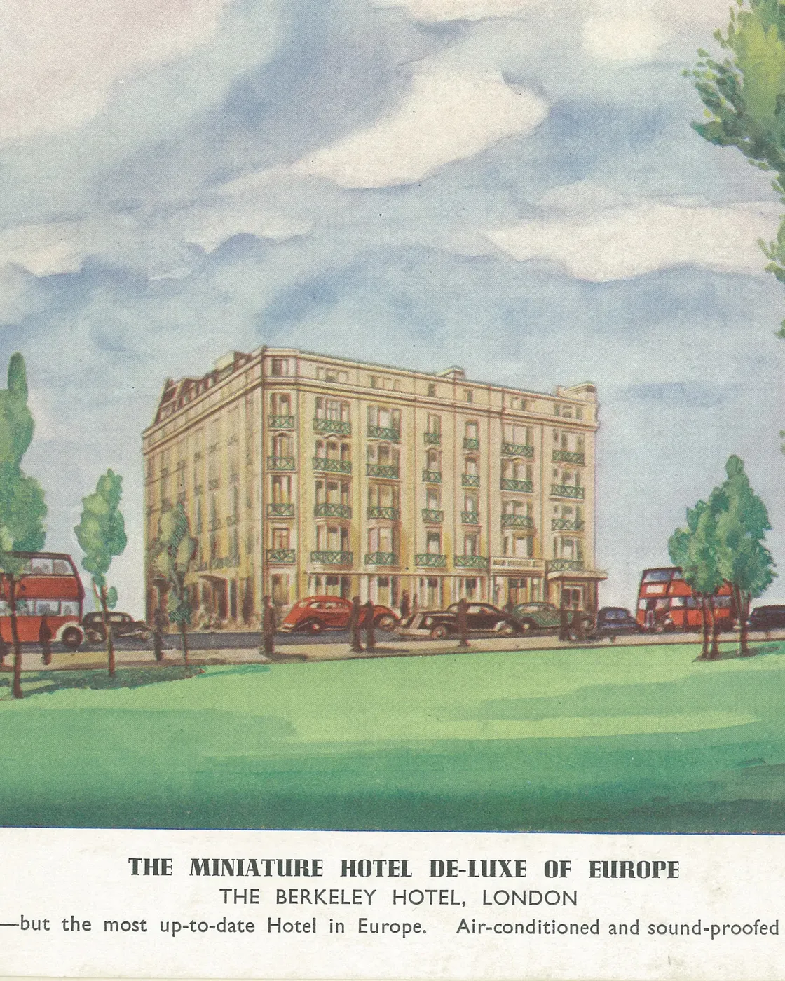 An old pitcure of the Berkeley hotel